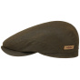 Olive Waxed Cotton Flat Driver Cap UPF 40+ - Stetson