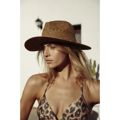 Chapeau Traveller Arday Paille Papier Marron Clair- Barts Reference : 19729| Chapellerie Traclet