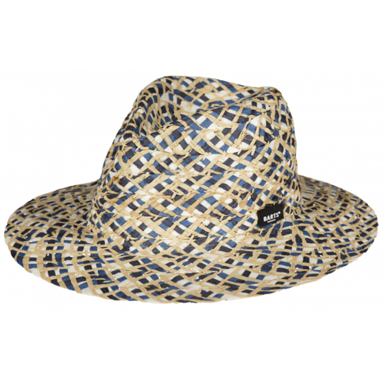 Traveller Hat Birra Paper Straw Blue & Beige - Barts