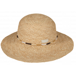 Beige Straw Bori Bori Wide Brim Hat - Barts