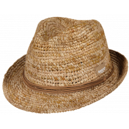 Natural Straw Orchilla Trilby Hat - Barts