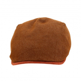 Rust Cotton Flat Cap with UV Protection UPF 40+ - Traclet