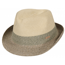 Panama Grass hat handmade hollow vent short brim trilby