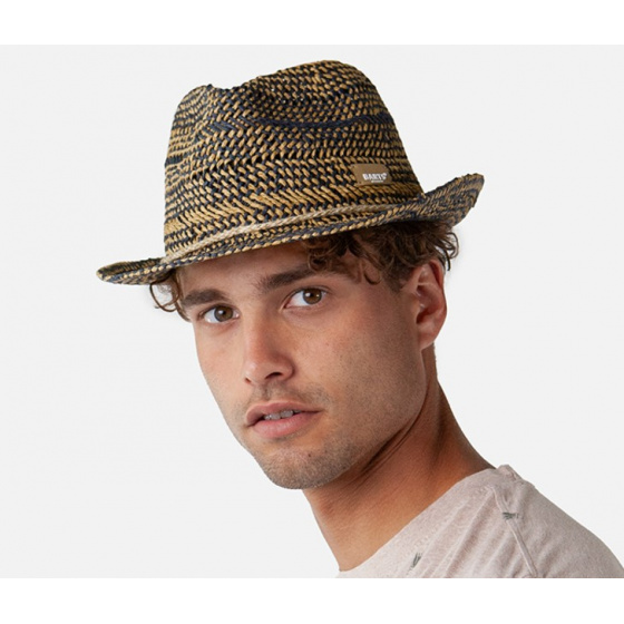 Trilby Anjar Hat Paper Straw Beige & Blue - Barts