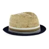 Chapeau Trilby raphia et jean