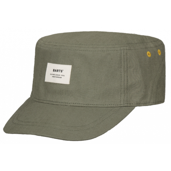 Montania Linen & Cotton Military Cap Sand - Barts