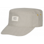 Montania Linen & Cotton Military Cap Sand - Barts