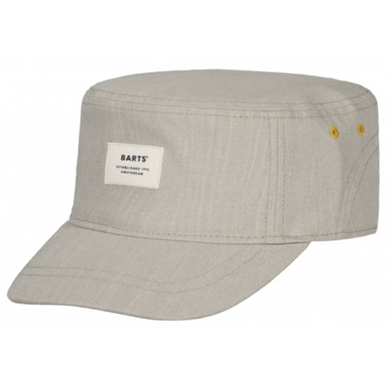 Montania Linen & Cotton Military Cap Sand - Barts