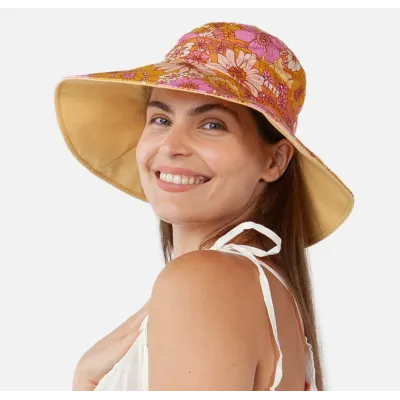 Women's Cotton Flower Wide Brim Hat Hamuty - Barts  Reference: 19765| Traclet Hat Shop