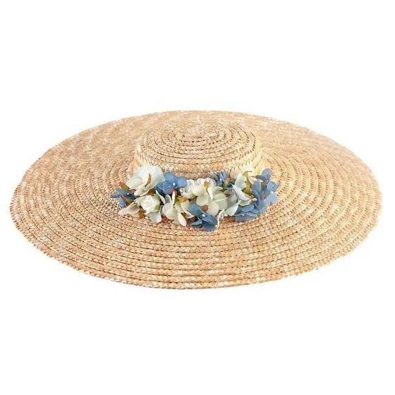 Provençal Hat Azul Natural Straw - Traclet