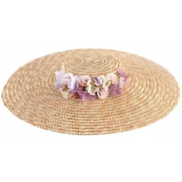 Provencal Hat Malva Natural Straw - Traclet