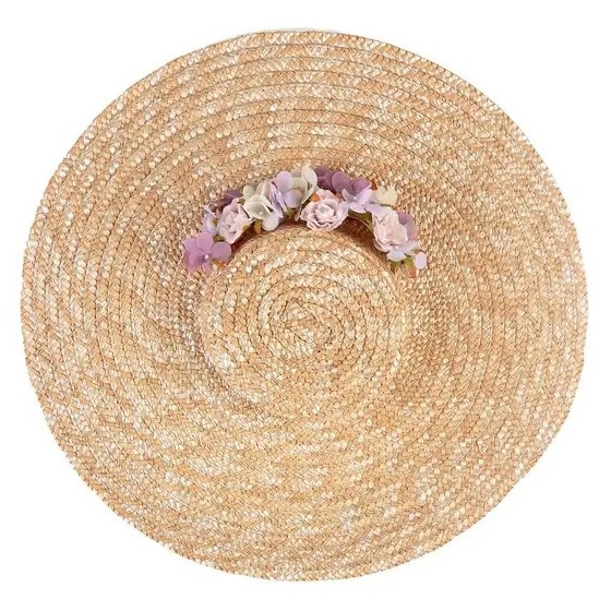 Provencal Hat Malva Natural Straw - Traclet