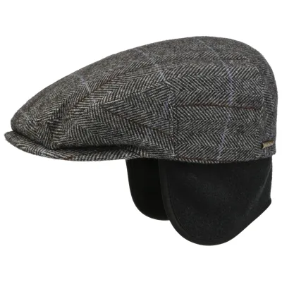 Kent EF Grey Ear Flap Cap - Stetson ref 19801 traclet hat shop