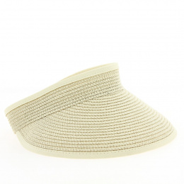 Winbeldon Paper Straw Visor Off-White - Traclet
