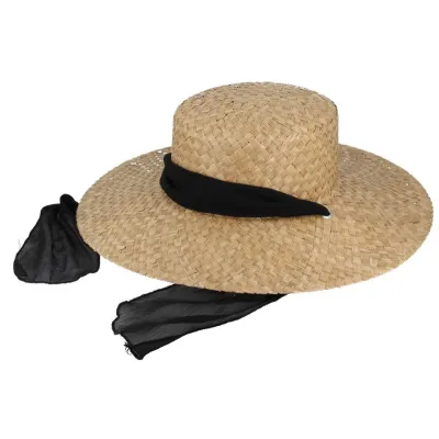 Flat Bottom Straw Wide Brim Hat - Traclet Reference: 15599 | Traclet Hat Shop