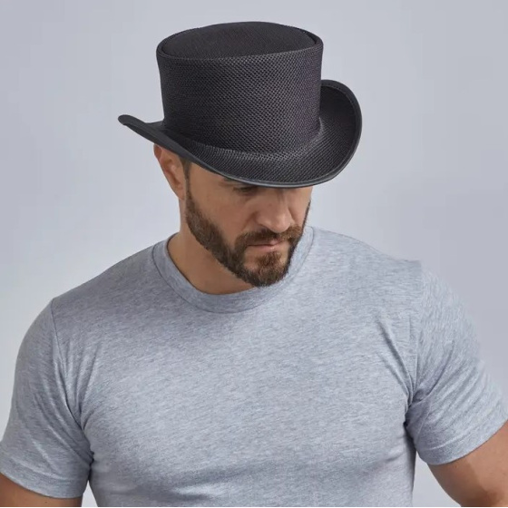 Rogue Black Mesh Top Hat - American Hat