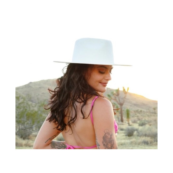 Cream Felt Fedora Rancher Hat - American Hat