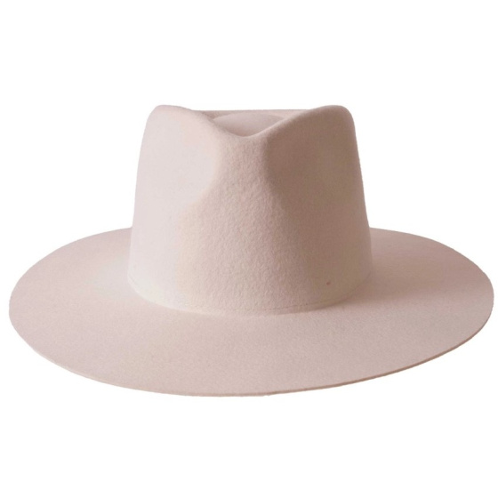 Cream Felt Fedora Rancher Hat - American Hat