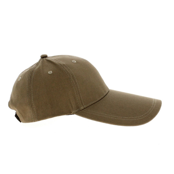 Casquette Baseball Coton Beige - Longue Visière