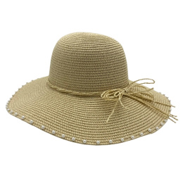 Trelins Fancy Paper Straw Wide-Brim Hat - Traclet