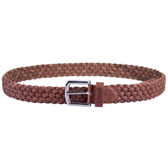 Men's Basketweave Cognac Leather Belt - Traclet Men's Basketweave Cognac Leather Belt - Traclet