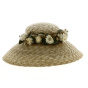 French Natural Straw Lampshade Hat - Traclet