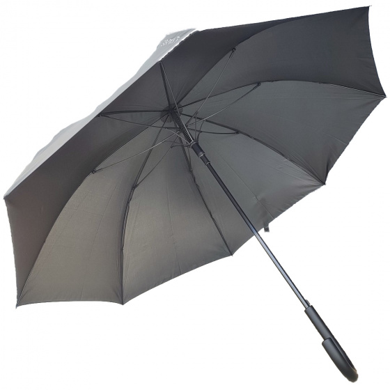 Long Semi-Automatic Walking Stick Umbrella black with heart pattern - Esprit