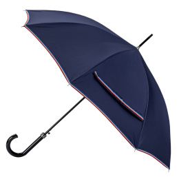 Parapluie Canne Léo Marine Finition Marinière - Piganiol