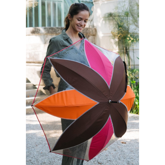 Women's Transparent Rosette Umbrella - Piganiol