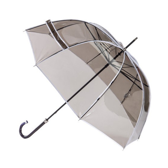 Smoked Transparent Umbrella with White Border - Piganiol