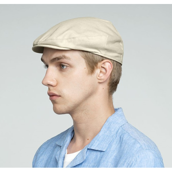 Flat Washed Cotton Cap Beige - Kangol