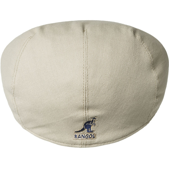 Flat Washed Cotton Cap Beige - Kangol