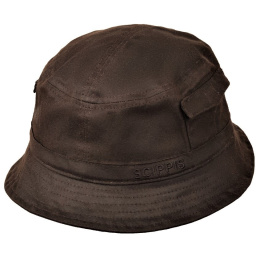 Oiled Cotton Bucket Hat Riverman Brown - Scippis