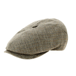 Beige Silk Oxford Flat Cap - Traclet