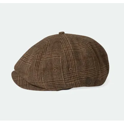 casquette plate Brixton en marron et beige réf/19960