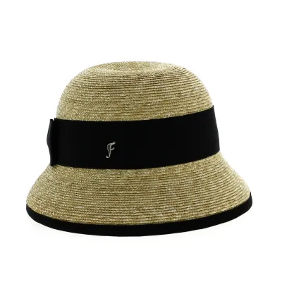 Chapeau Cloche Santornin Paille Naturel - Fléchet