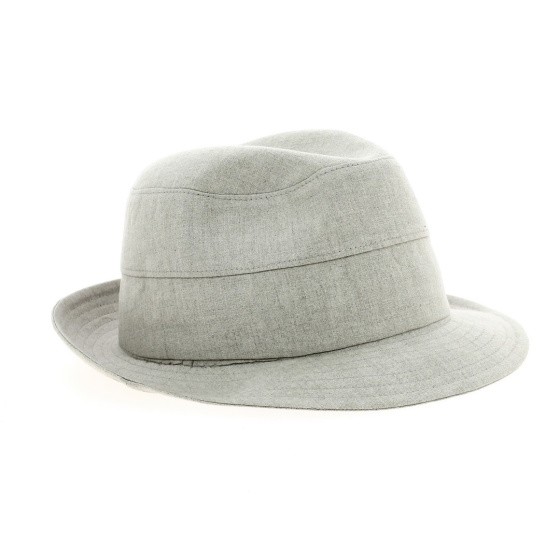 Bob hat in beige cotton and linen Traclet