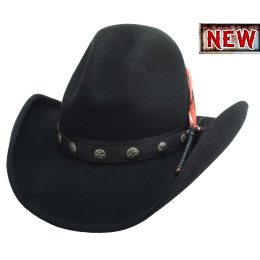Western Hat Burn The Breeze Black - Montecarlo Bullhide