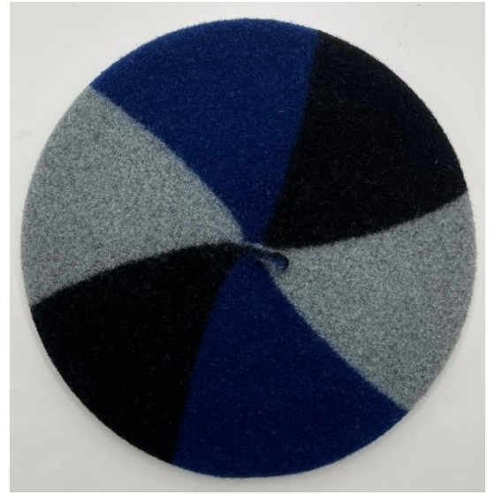 Children's Blue, Black & Gray Trio Beret - Le Béret Français