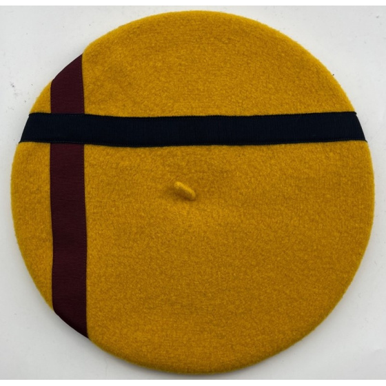 Béret Classique Rubans Jaune Moutarde - Le Béret Français Béret Classique Rubans Jaune Moutarde - Le Béret Français