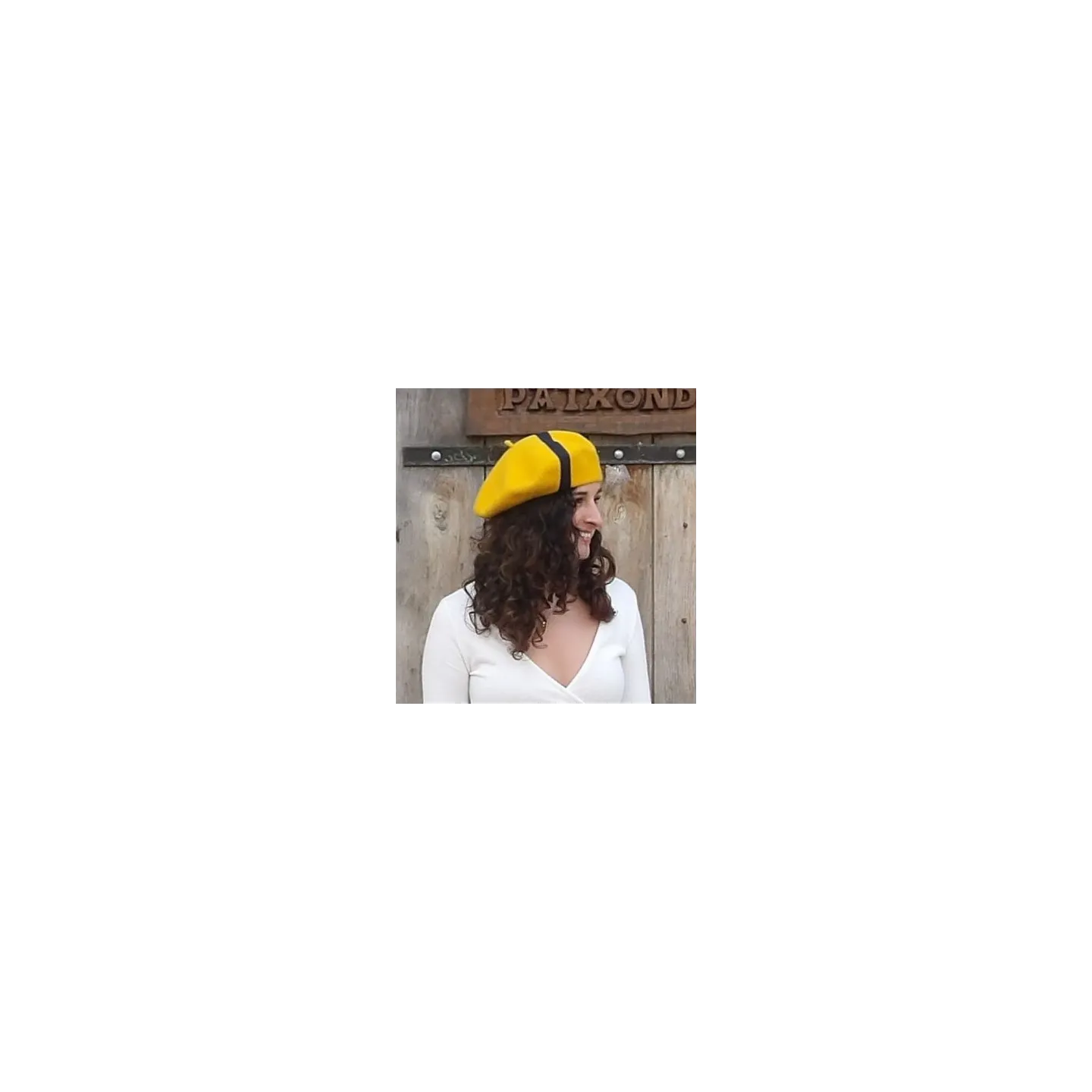 Béret Classique Rubans Jaune Moutarde - Le Béret Français  Reference : 19975| Chapellerie Traclet
