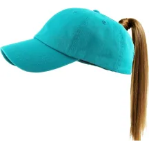 Casquette Baseball Femme Ponytail Turquoise - Traclet  Reference : 19984| Chapellerie Traclet