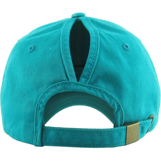 Casquette Baseball Femme Ponytail Turquoise - Traclet