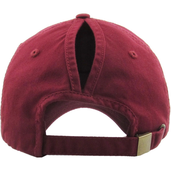 Casquette Baseball Femme Ponytail Bordeaux - Traclet