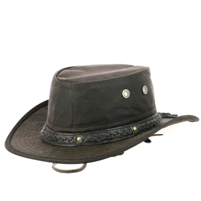 Classic waterproof waxed bucket hat Black Reference: 7263 | Traclet Hat Shop