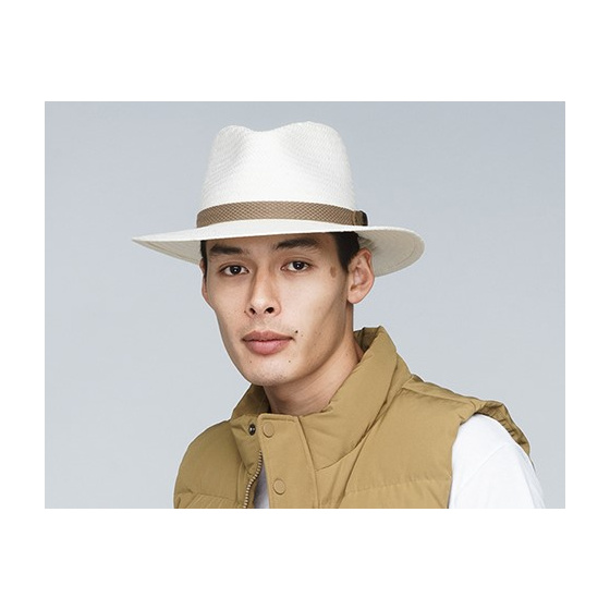 Chapeau Fedora Oswego Panama Papier Naturel - Bailey