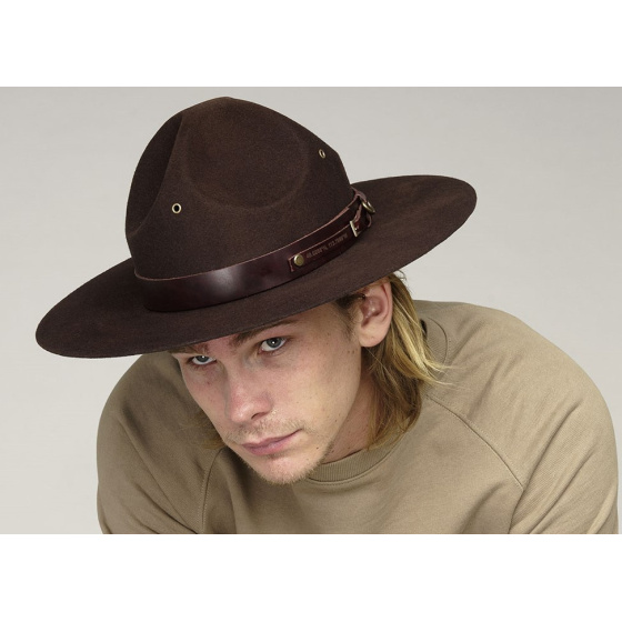 Chapeau Scout Montana Feutre Laine Marron - Bailey