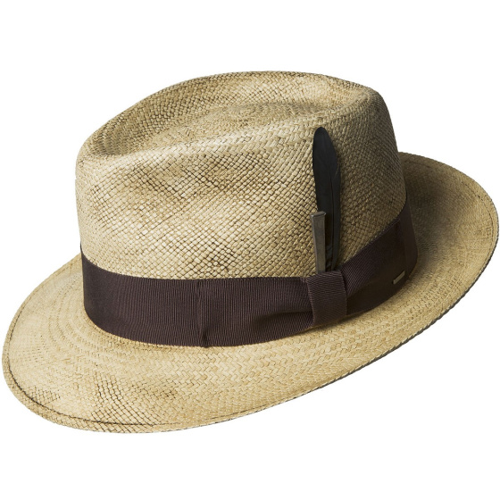 Natural Aged Panama Tessier Fedora Hat - Bailey