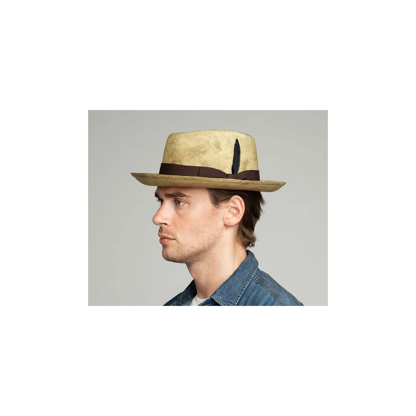 Chapeau Fedora Tessier Panama Naturel vieilli - Bailey Reference : 20009| Chapellerie Traclet