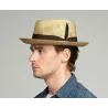 Chapeau Fedora Tessier Panama Naturel vieilli - Bailey Reference : 20009| Chapellerie Traclet
